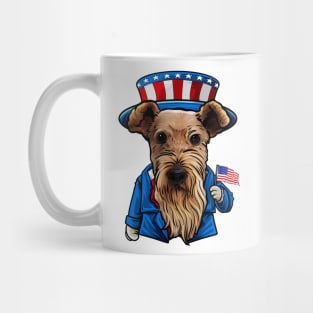 Fourth Of July Airedale Terrier Mug